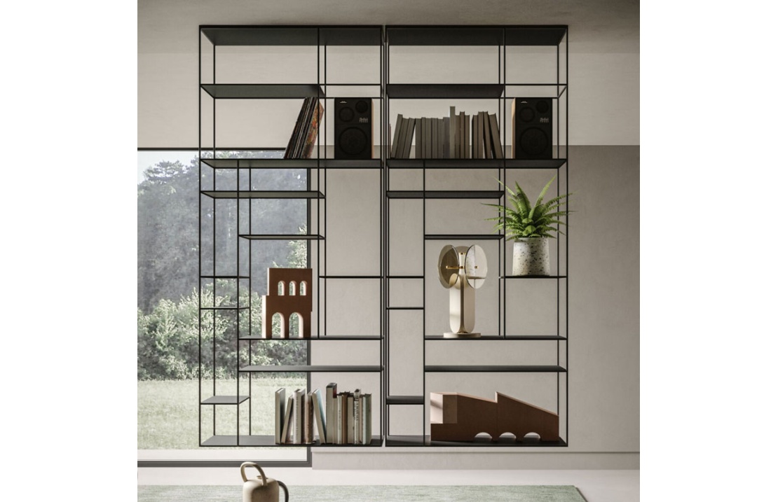 Modern Suspended Metal Bookcase - Levia Air