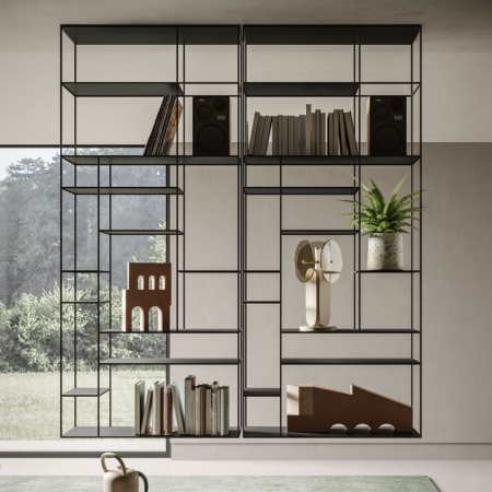 Modern Suspended Metal Bookcase - Levia Air