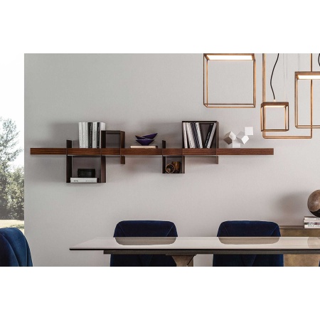 Wooden Shelf with Metal Shelves - Ago e Filo