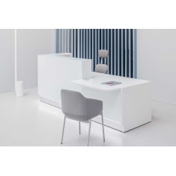 Linear reception desk with desk - Linea