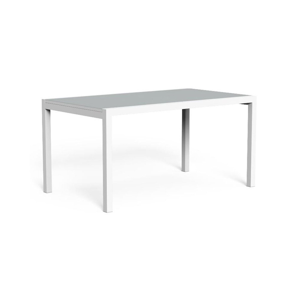 Outdoor dining table with glass top - Maiorca