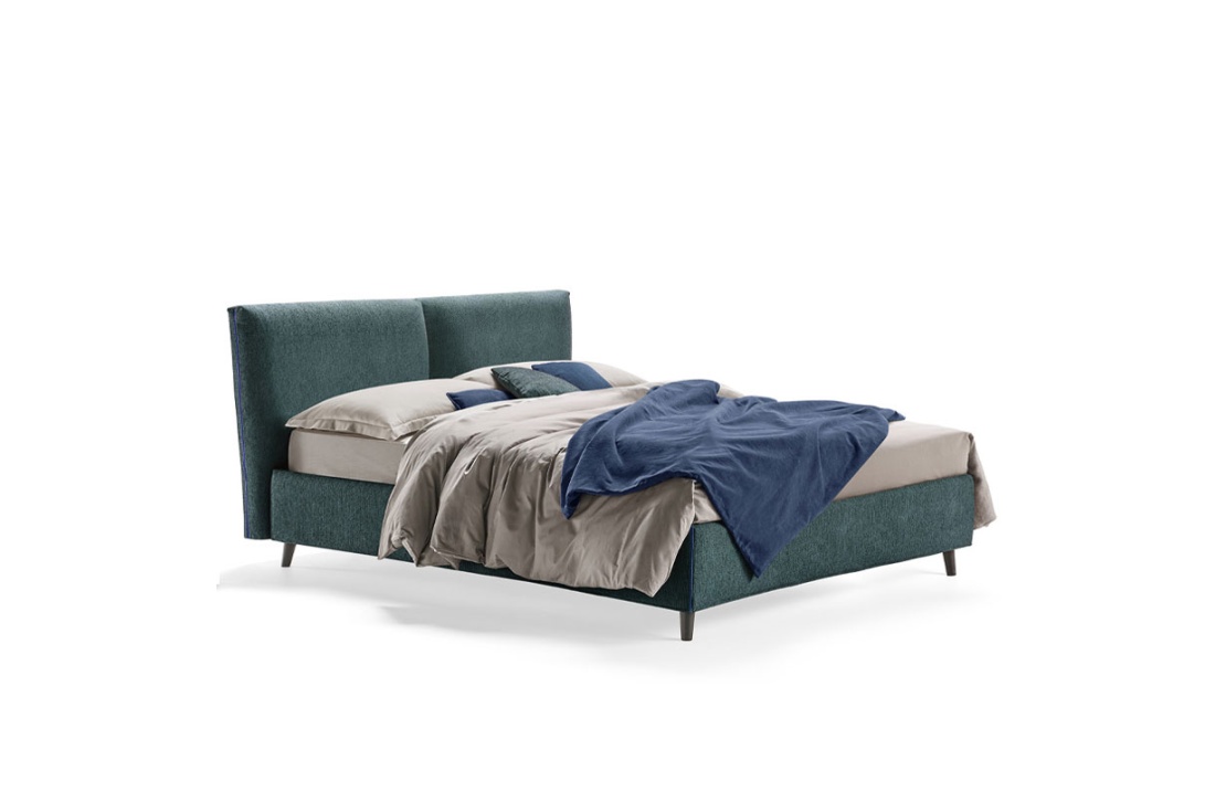 Storage Bed with Square Headboard - Orione