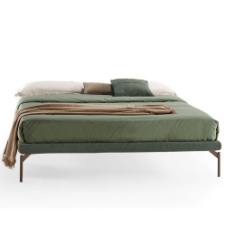 Sommier Double Bed with Metal Feet