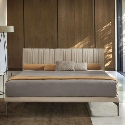 Upholstered Double Bed - Poseidone
