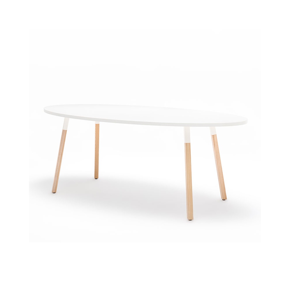 Conference table with wooden legs - Ogi W