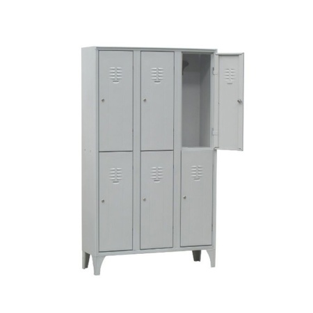 Overlapped Saving Space Locker Room Wardrobe with Compartments