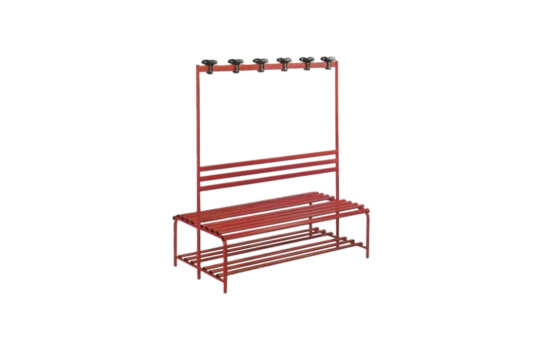 Double Gym Bench with Coat Hanger