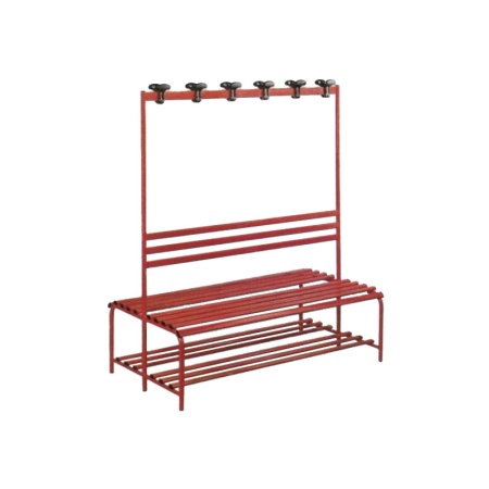 Double Gym Bench with Coat Hanger