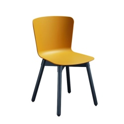Colourful chair with wooden legs - Calla