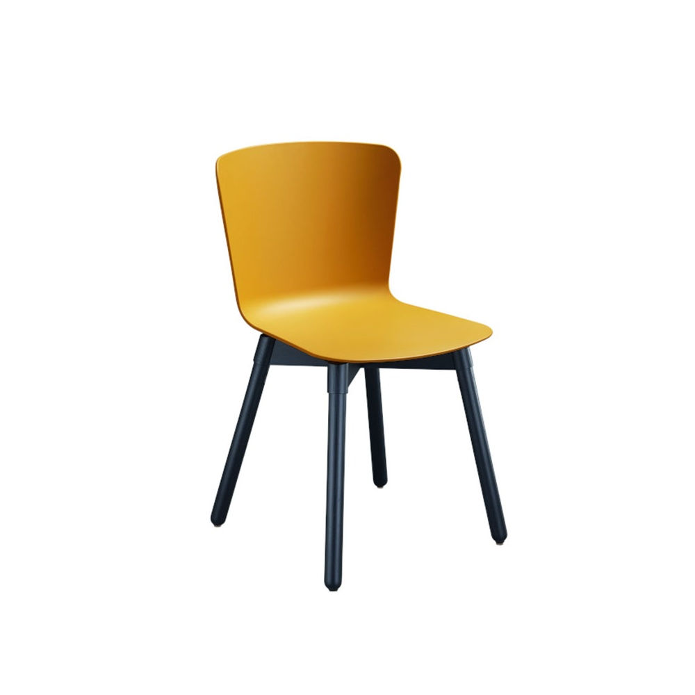 Colourful chair with wooden legs - Calla