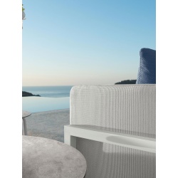 Outdoor Armchair in Aluminium and Fabric - Cleo