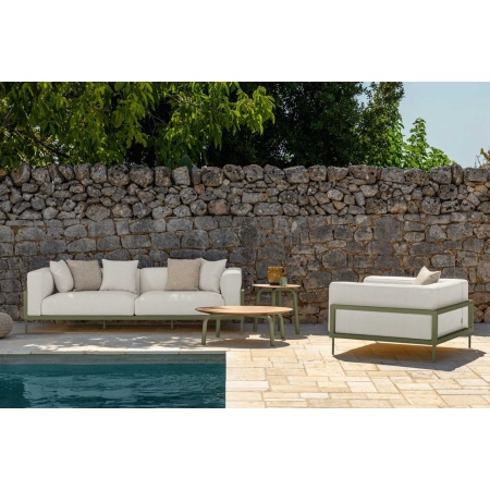Outdoor Armchair in Aluminium and Fabric - Cleo