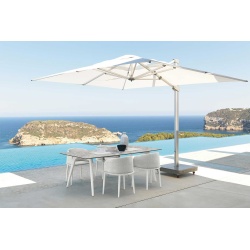 Outdoor Padded Chair in Aluminium and Fabric - Cleo