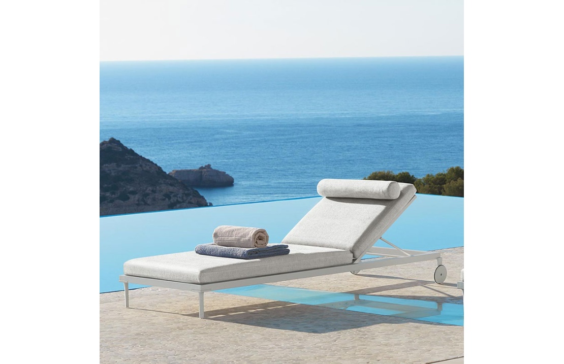 Stackable Sun lounger with Wheels - Cleo