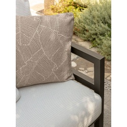 Outdoor Armchair in Wood and Fabric - Alabama iroko