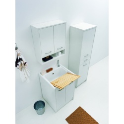 Cabinet with laundry basket, door and drawer - Domestica