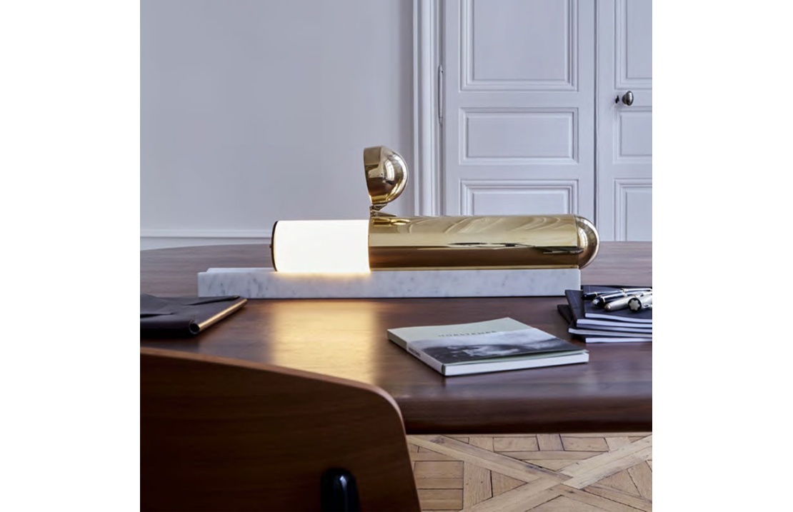 Marble and Brass Table Lamp - ISP