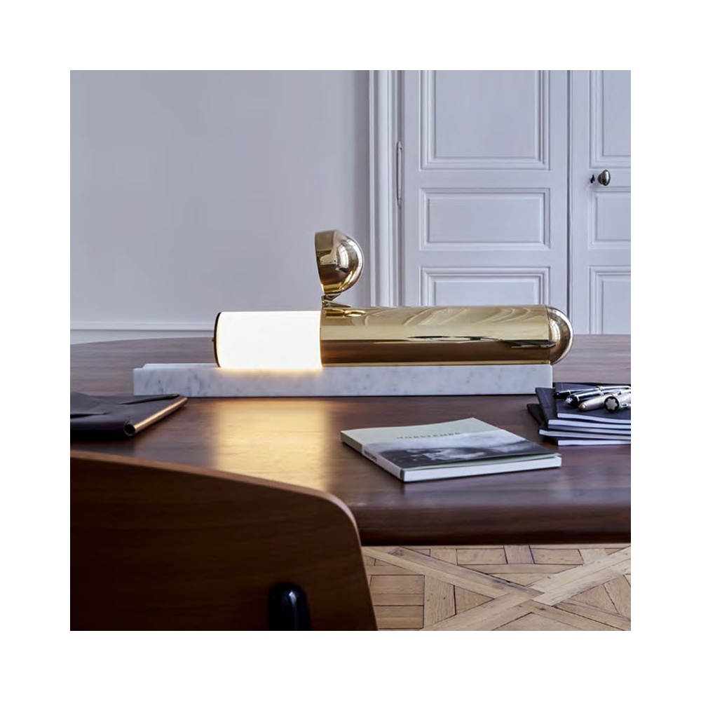 Marble and Brass Table Lamp - ISP
