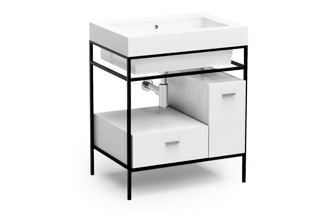 Bathroom Cabinet with Metal Structure and Drawer - Trix