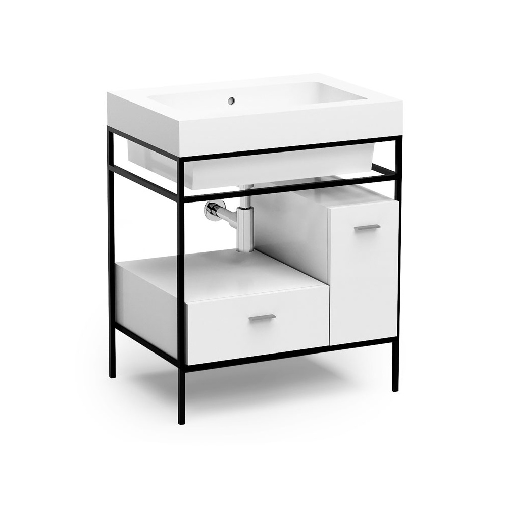 Bathroom Cabinet with Metal Structure and Drawer - Trix