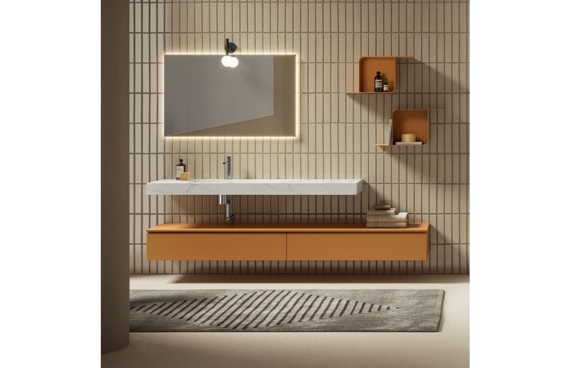 Bathroom Composition with Mirror Backlit - Yang 01