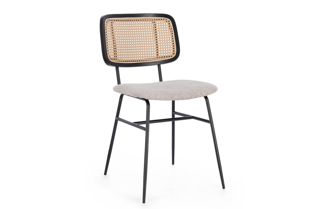 Rattan Effect Design Chair - Glenna