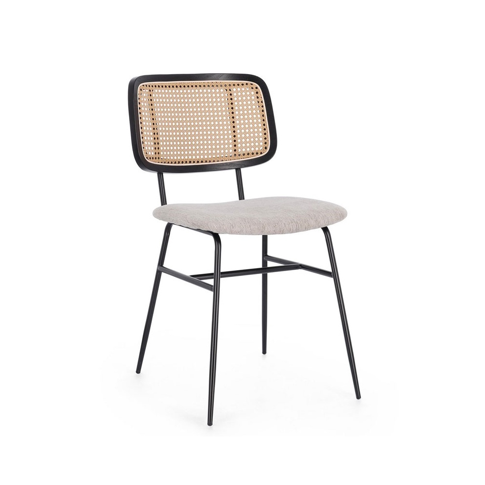 Rattan Effect Design Chair - Glenna