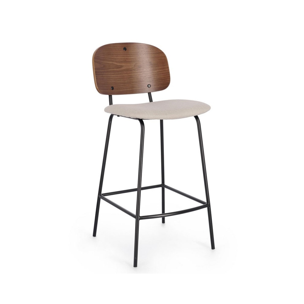 Indoor Stool with Fabric Seat - Sienna