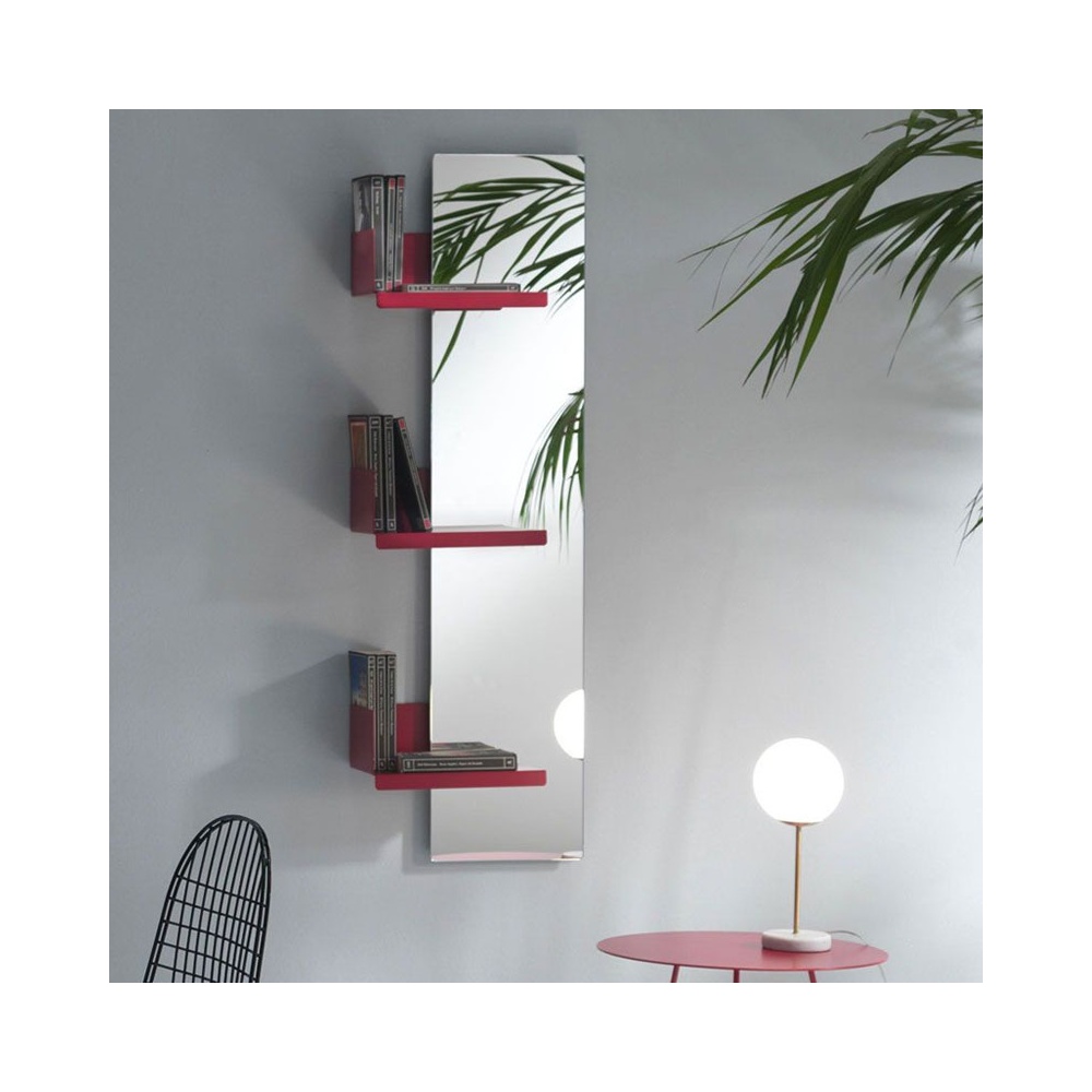 Rectangular Mirror with Shelves - Cactus