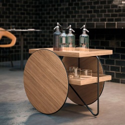 Chariot wooden coffee table / multipurpose trolley