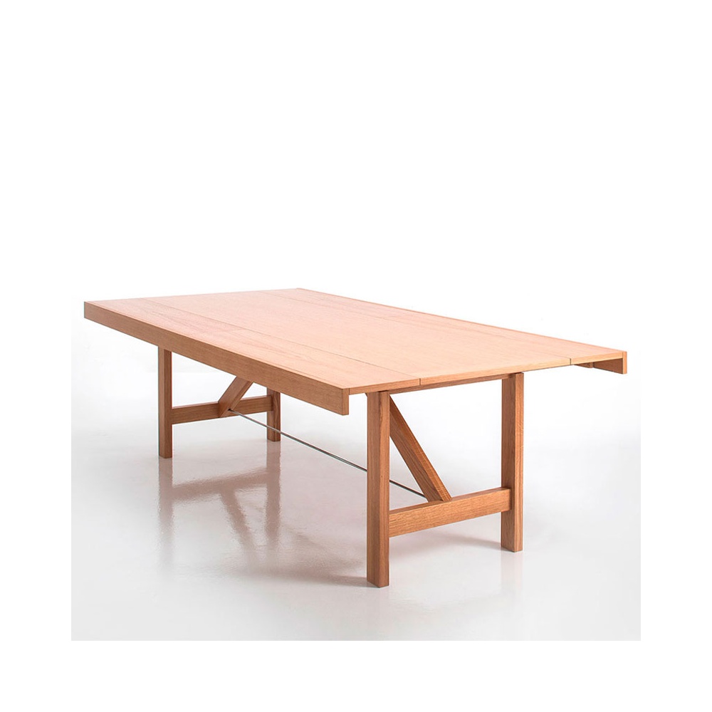 Wooden table extendable in width - Capriata