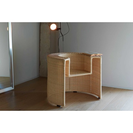 Armchair in Natural Wicker - Charlotte