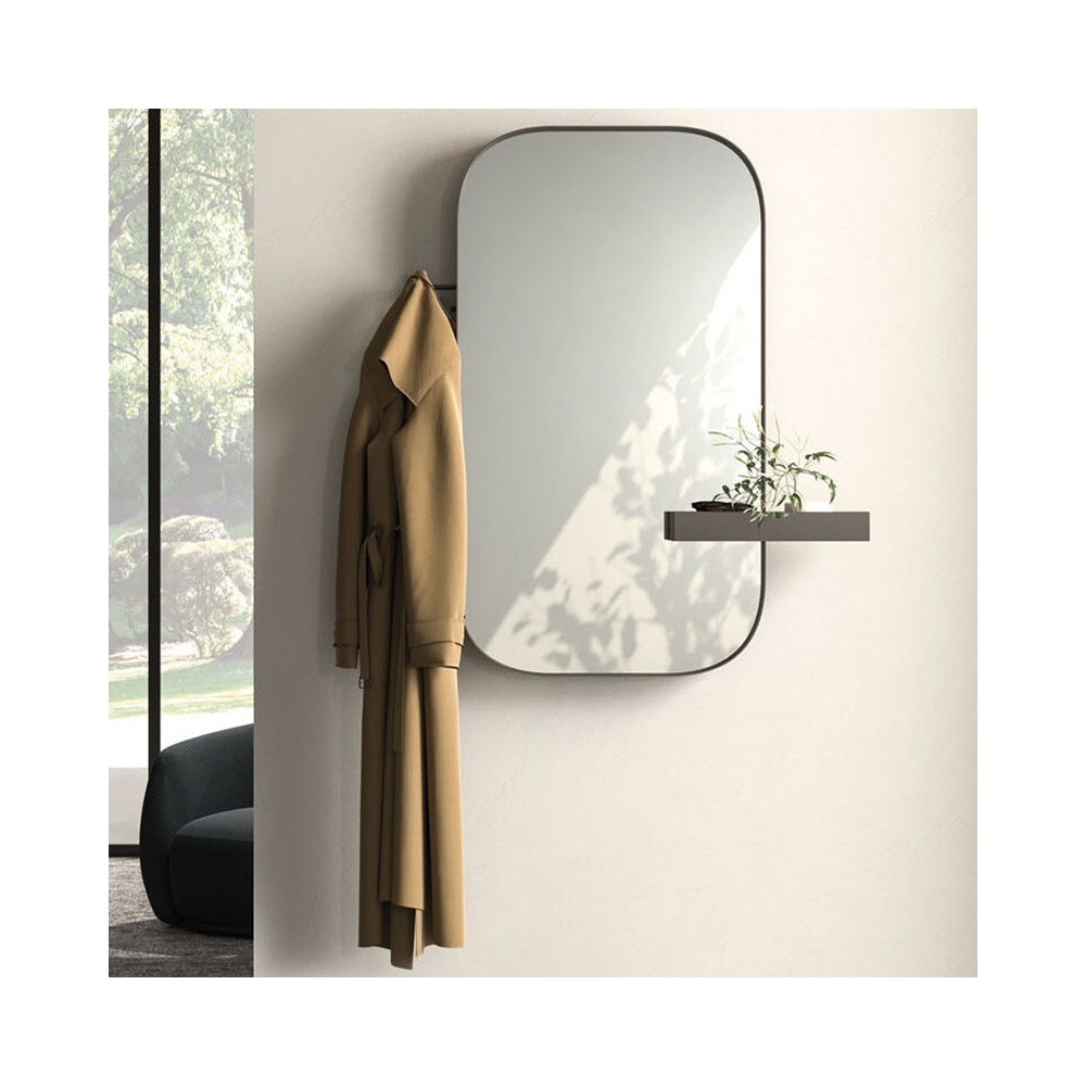 Specchio con Appendiabiti e Mensola - Smart