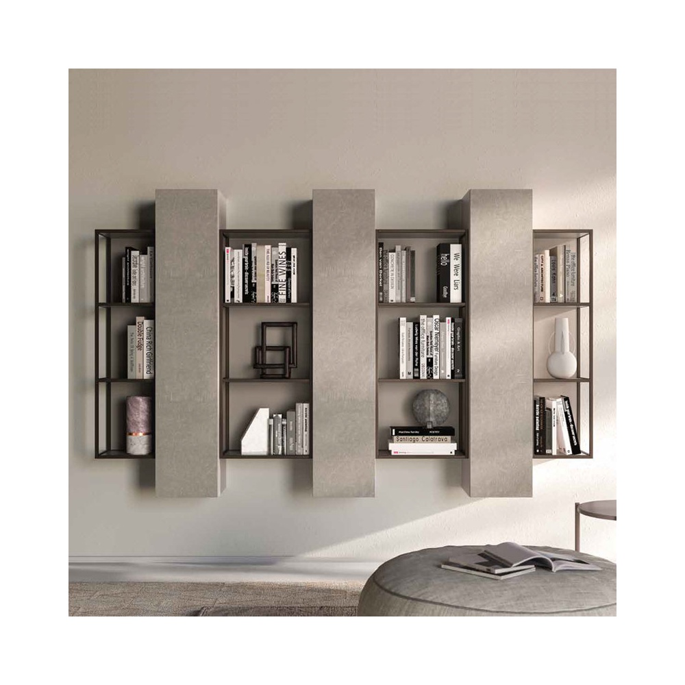 Wall Bookcase Composition with Hangings - Grafic