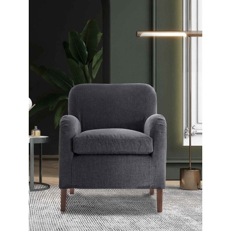 Upholstered Fabric Armchair - Apollo