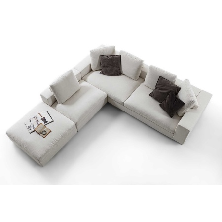 Modular Sofa with Pouff - Butterfly