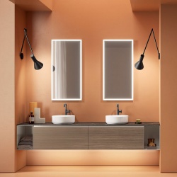 Double Bathroom Cabinet with Hanging Drawers - Yang 14