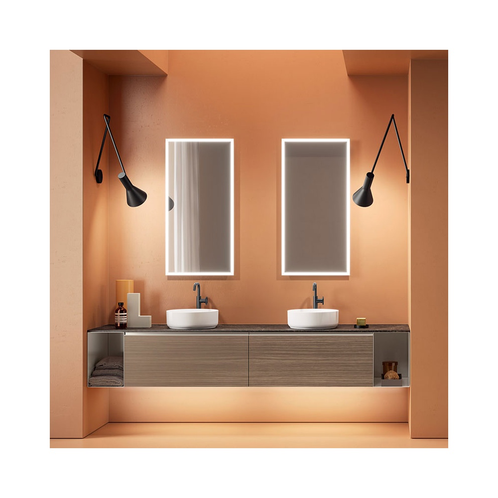 Double Bathroom Cabinet with Hanging Drawers - Yang 14