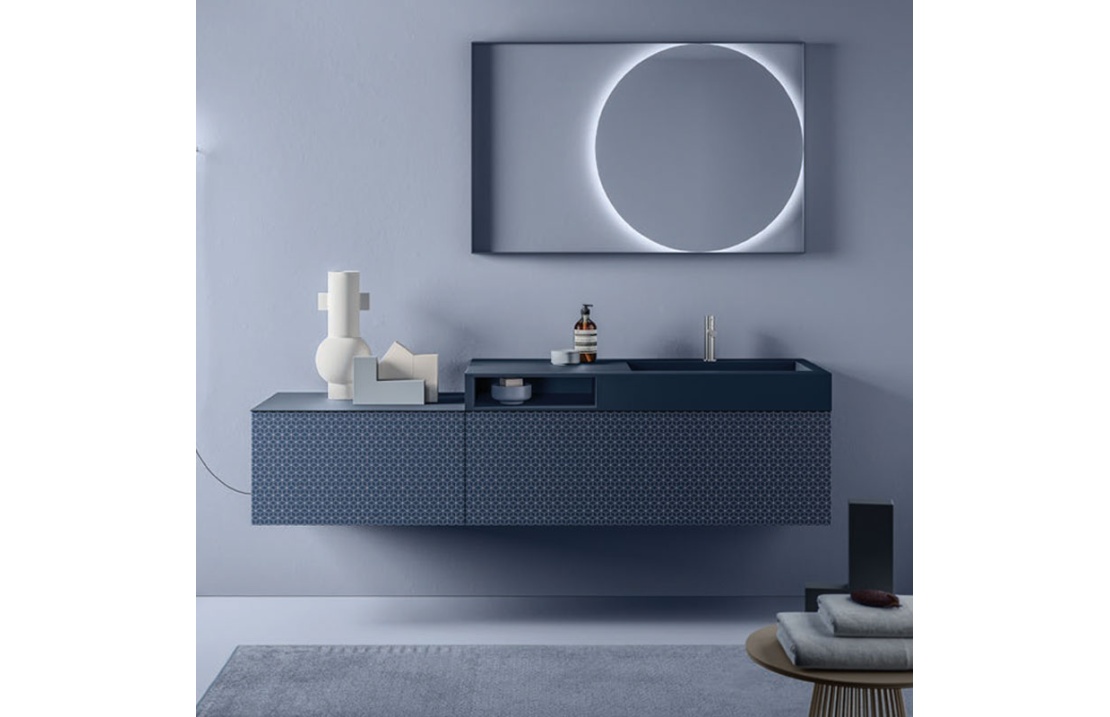 Ardeco Bathroom Cabinet with Design Mirror - Vintage 01
