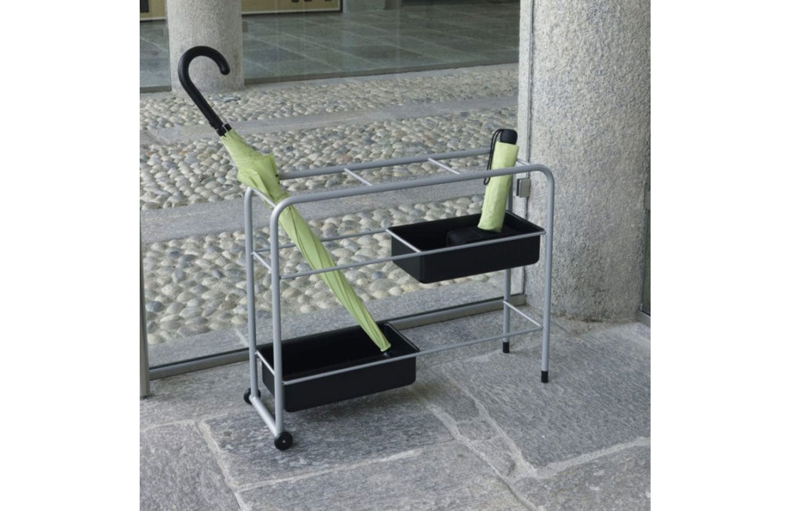 Steel Umbrella Stand with Drip Catcher - Pioggia