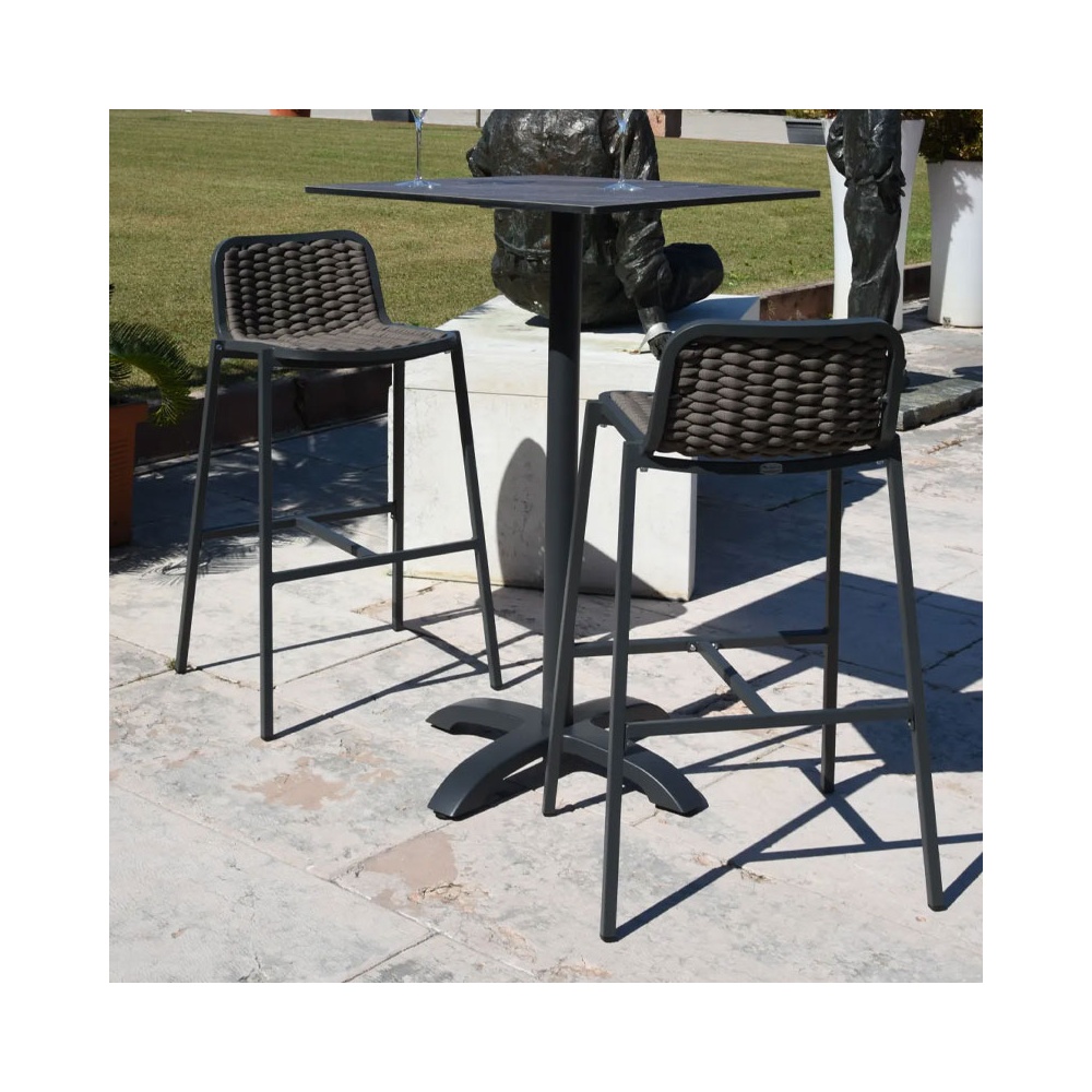 Outdoor Stool with Fabric Seat - Alex