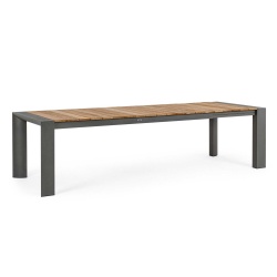 Extendable Table with Teak Top - Cameron