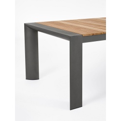 Extendable Table with Teak Top - Cameron