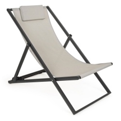 Outdoor Deck Chairs with Headrest - Taylor