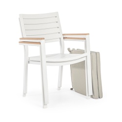 Outdoor Chair with Wooden Armrests - Belmar