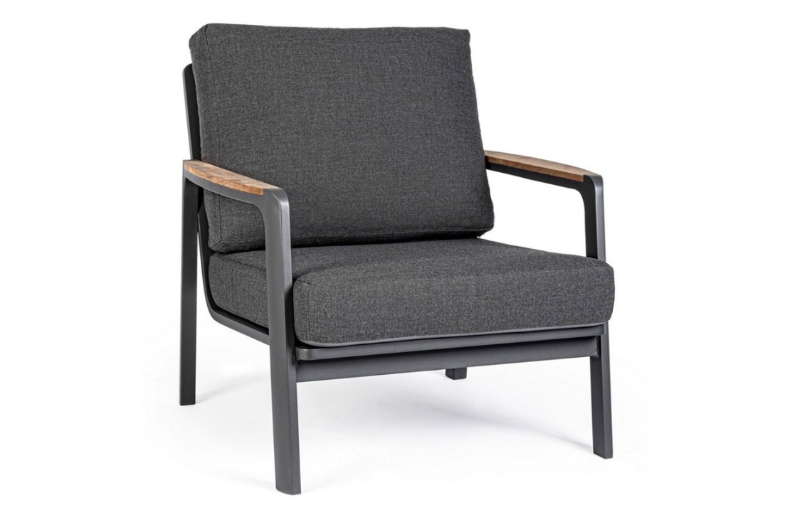 Outdoor Armchair with Wooden Armrests - Jalisco