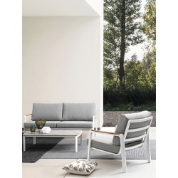 Outdoor Armchair with Wooden Armrests - Jalisco