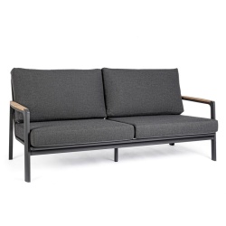 2-Seater Sofa with Wooden Armrests - Jalisco