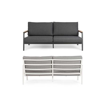 2-Seater Sofa with Wooden Armrests - Jalisco
