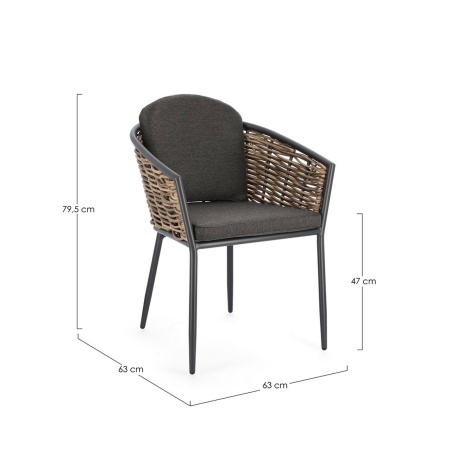 Outdoor Chair in Synthetic Fiber - Maribela